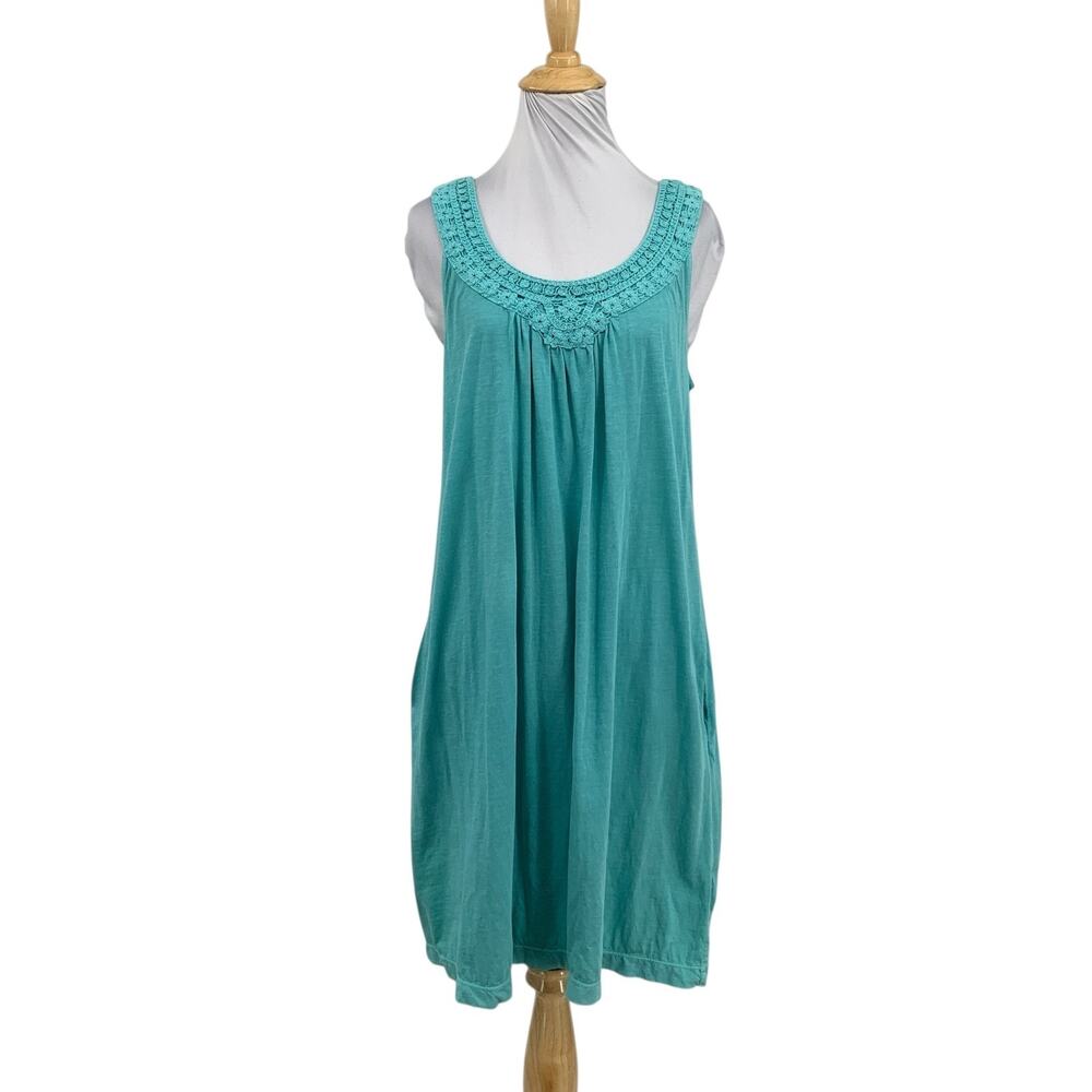 Tommy Bahama Dress Womens S Small Candy Green Relax Crochet Sleeveless Pockets